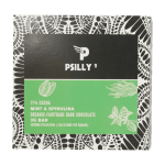 Psilly - Dark Chocolate Bar - Mint & Spirulina | Buy Shrooms Canada